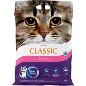 Intersand Classic Kattegrus Med Babypudder 14Kg